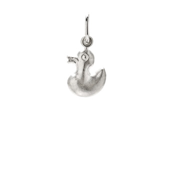 ducky charm, sterling silver