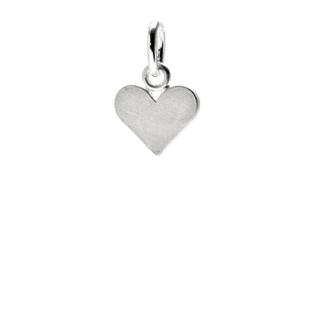 perfect heart charm, sterling silver