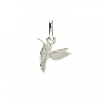 hummingbird charm, sterling silver