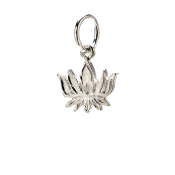 lotus+charm%2C+sterling+silver