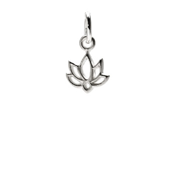 happy+lotus+charm%2C+sterling+silver
