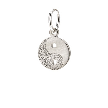 yin yang charm, sterling silver