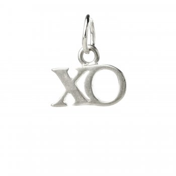 "xo" charm, sterling silver