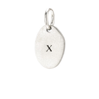 %22X%22+charm%2C+sterling+silver