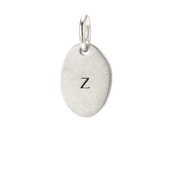 "Z" charm, sterling silver