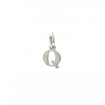 open q charm, sterling silver