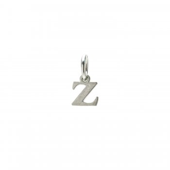 open z charm, sterling silver
