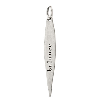 "balance" pointe charm, sterling silver