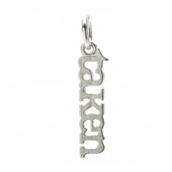 taken charm, sterling silver