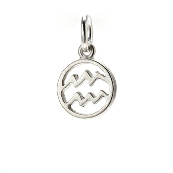 zodiac+%22aquarius%22+charm%2C+sterling+silver