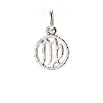 zodiac+%22virgo%22+charm%2C+sterling+silver