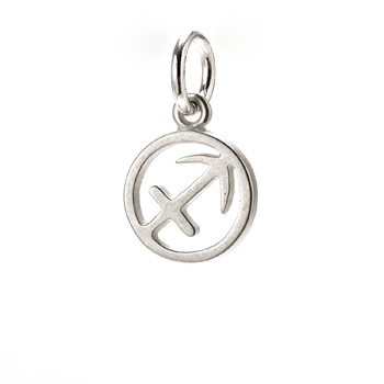 zodiac "sagittarius" charm, sterling silver