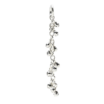 cascading disco beads, sterling silver