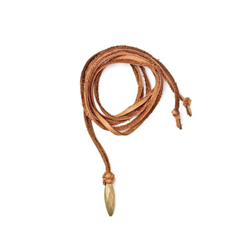 long+leather+necklace+with+brass+charm+-+52+inches