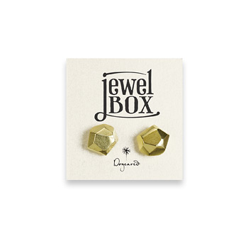 jewel+box+gold+dipped+nugget+stud+earrings