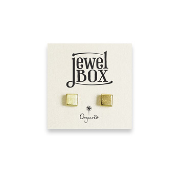 jewel+box+gold+dipped+square+stud+earrings
