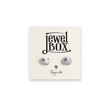 jewel box sterling silver faceted stud earrings