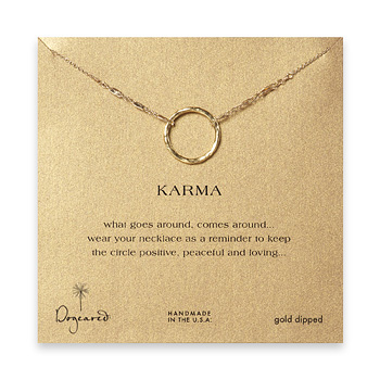 large+karma+necklace+gold+dipped+-+18+inch