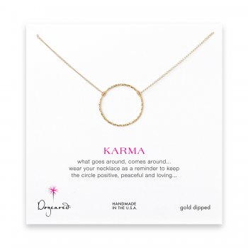medium sparkle karma necklace, gold dipped