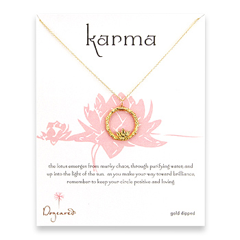 lotus karma gold dipped necklace