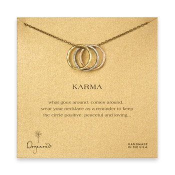 triple textured large karma mixed metal distressed chain necklace