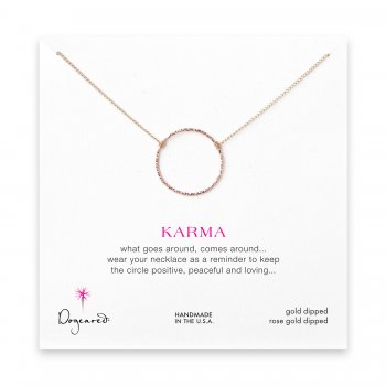 medium+sparkle+karma+necklace%2C+rose+gold+dipped+on+gold+chain