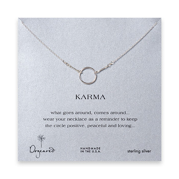 karma necklace, sterling silver - 18 inch