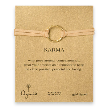 large+karma+bracelet+gold+dipped+on+camel+leather