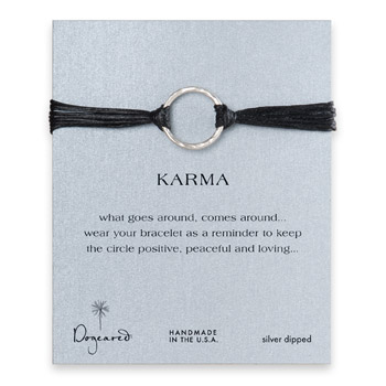 large+karma+bracelet+sterling+silver+on+black+irish+linen