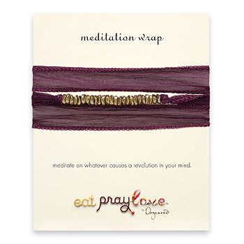eat pray love meditation wrap bracelet in plum silk with brass beads eat pray love meditation wrap bracelet in plum silk with brass beads