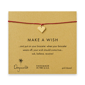 make+a+wish+perfect+heart+bracelet+on+red%2C+gold+dipped