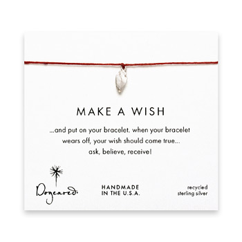 make a wish bracelet with sterling silver arrowhead on red