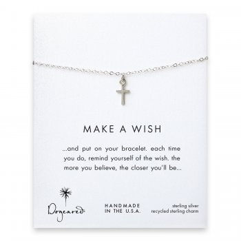 make+a+wish+simple+cross+bracelet%2C+sterling+silver
