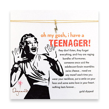 oh my gosh i have a teenager make a wish necklace with gold dipped lightening bolt on gold
