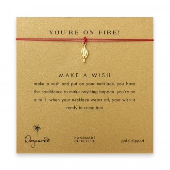 you%27re+on+fire%21+Torch+necklace+on+red%2C+gold+dipped
