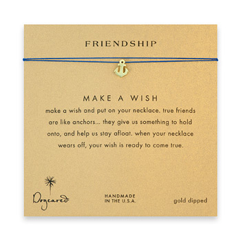 friendship+smooth+anchor+necklace+on+royal%2C+gold+dipped