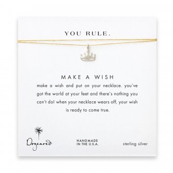 you rule crown necklace on gold, sterling silver