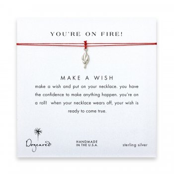 you%27re+on+fire%21+Torch+necklace+on+red%2C+sterling+silver