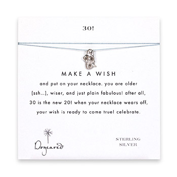 30! make a wish necklace with sterling silver mermaid on mint