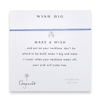 wish big make a wish necklace with sterling silver wishbone on royal