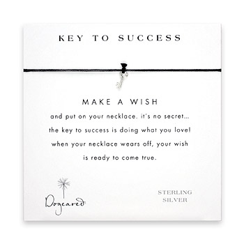 key to success make a wish necklace with sterling silver key on black key to success make a wish necklace with sterling silver key on black