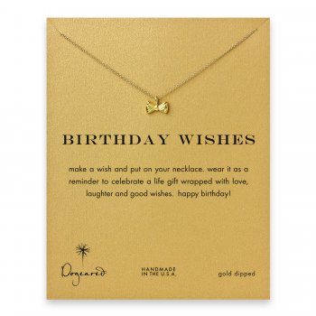 birthday+wishes+ribbon+bow+necklace%2C+gold+dipped