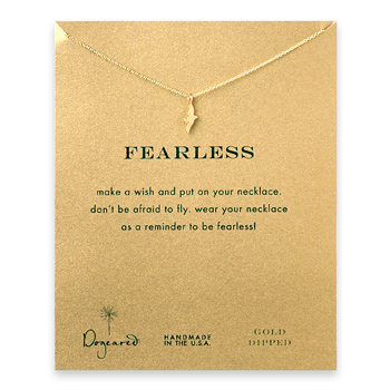fearless reminder necklace with gold dipped seagull