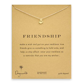 friendship+smooth+anchor+necklace%2C+gold+dipped