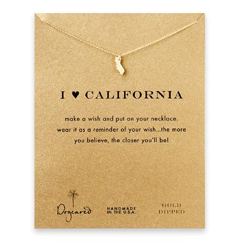 I love california necklace, gold dipped
