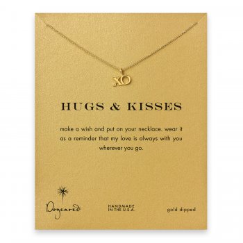 hugs+%26+kisses+XO+necklace%2C+gold+dipped