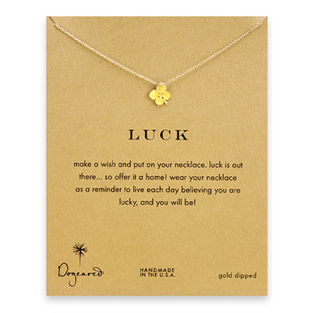 luck+four+leaf+clover+necklace%2C+gold+dipped