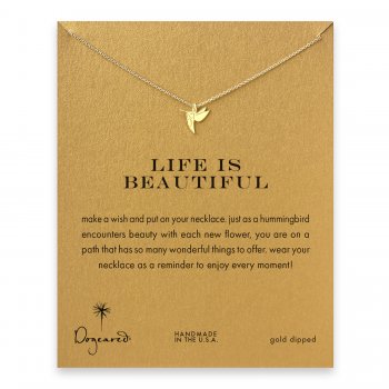 life+is+beautiful+hummingbird+necklace%2C+gold+dipped