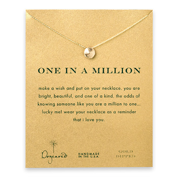one in a million sand dollar necklace, gold dipped
