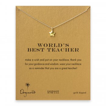 world%27s+best+teacher+star+necklace%2C+gold+dipped
